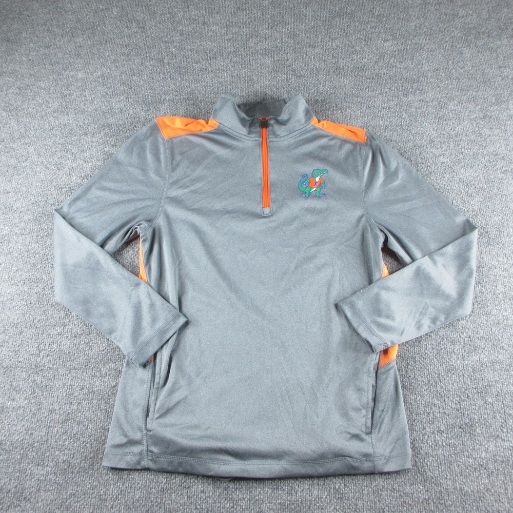 Florida Gators Sweatshirt Mens Small Gray NCAA Football Champion Quarter Zip